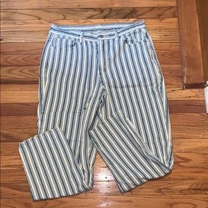 American eagle striped mom jeans